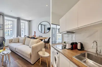 Cuisine ou kitchenette dans l'établissement Apartment 2 bedrooms Center of Paris