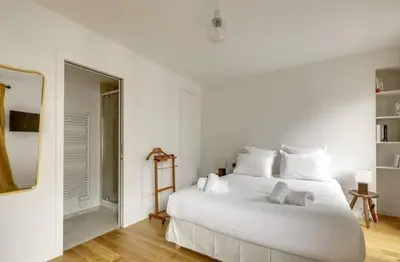 Un ou plusieurs lits dans un hébergement de l'établissement Spacious Apartment - 4B-8P - Sentier