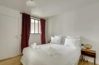 Un ou plusieurs lits dans un hébergement de l'établissement Spacious Apartment - 4B-8P - Sentier