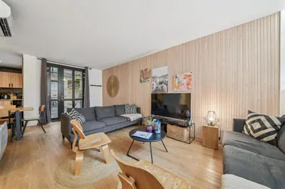 Coin salon dans l'établissement Lofts Chemin Vert