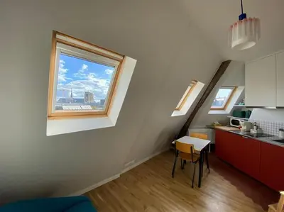 Cuisine ou kitchenette dans l'établissement Studio Victoria - Centre de Paris