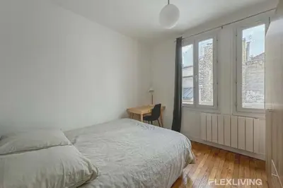 Un ou plusieurs lits dans un hébergement de l'établissement Flexliving - room - Saint Martin