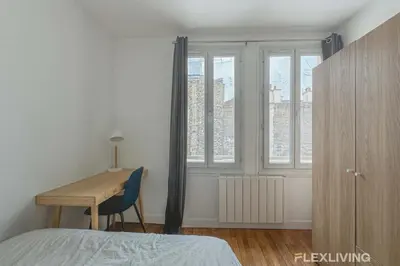 Un ou plusieurs lits dans un hébergement de l'établissement Flexliving - room - Saint Martin