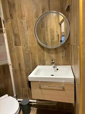 Salle de bains dans l'établissement Studio avec vue sur Sacré-Coeur