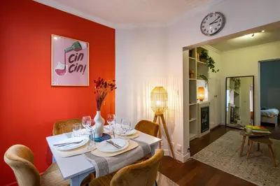 Coin salon dans l'établissement Charming Apartment in heart of Paris