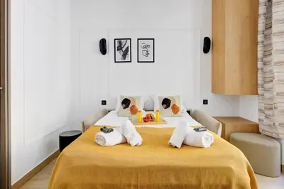 Un ou plusieurs lits dans un hébergement de l'établissement Bluestay 288 - Superbe studio à Paris 17