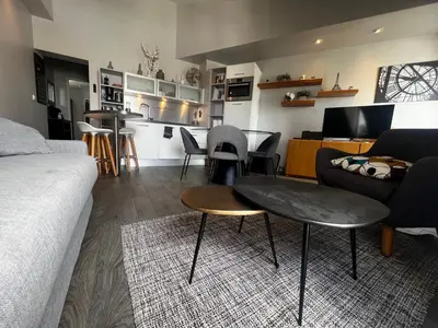 Cuisine ou kitchenette dans l'établissement Superbe appartement proche du Marais