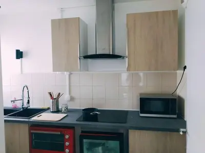 Cuisine ou kitchenette dans l'établissement Superb modern apartment
