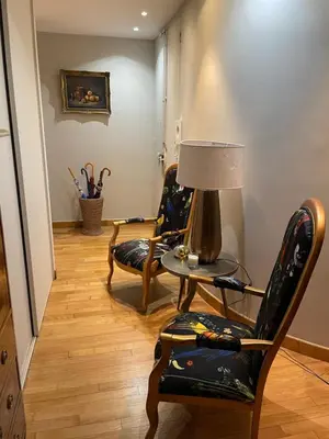 Coin salon dans l'établissement Appartement familial au coeur de Paris