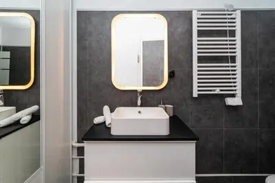 Salle de bains dans l'établissement Charmant 2 pièces à 2 pas du Marais