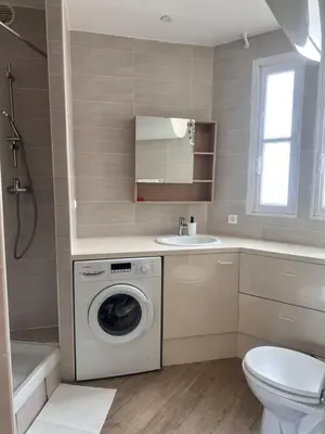 Salle de bains dans l'établissement Belleville