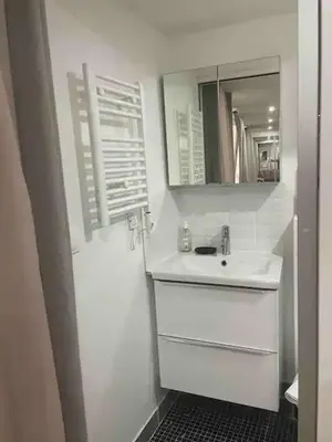 Salle de bains dans l'établissement Duplex au Sentier secret au cœur de Paris
