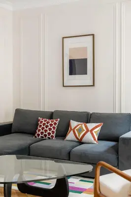 Coin salon dans l'établissement Luxury 3 Bedrooms - 3 Bathrooms - AC - Montmartre - Opéra