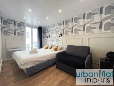 Un ou plusieurs lits dans un hébergement de l'établissement Urban Flat 13 - Pretty 2 Bedroom Parisian Flat