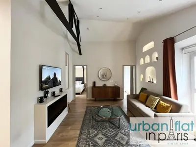 Coin salon dans l'établissement Urban Flat 161 - Sublime Luxury Flat in Paris