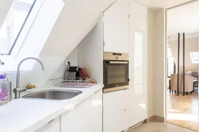 Cuisine ou kitchenette dans l'établissement Luxury & quiet Paris 16 Auteuil