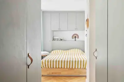 Un ou plusieurs lits dans un hébergement de l'établissement Design appartement in Le Marais