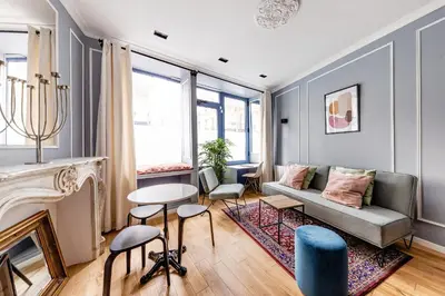 Coin salon dans l'établissement Suite Notre Dame 1 Bedroom