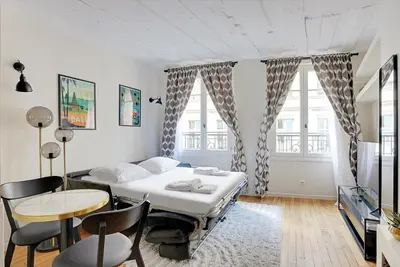 Un ou plusieurs lits dans un hébergement de l'établissement Saint-Honore - Sublime appartement