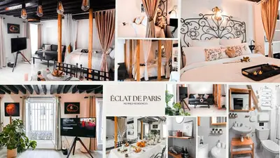 Cuisine ou kitchenette dans l'établissement Rustic Charm&Dreamhome 40m2 in the heart of Paris, near Pompidou and Notre-Dame, Subway 4,8,9 Honeymoon favourite