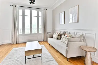 Coin salon dans l'établissement Appartement Vue panoramique sur la capitale - II