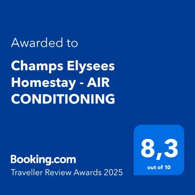 Certificat, récompense, panneau ou autre document affiché dans l'établissement Champs Elysees Homestay - AIR CONDITIONING
