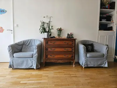Coin salon dans l'établissement Chambre - Vanves Porte de Versailles