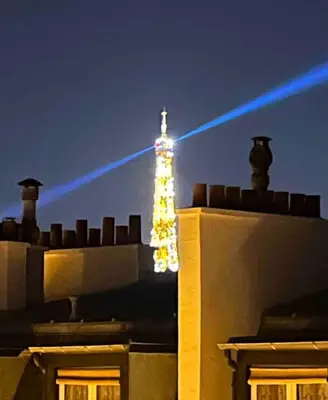 Plan de l'établissement Appartement de charme, terrasse et vue Tour Eiffel