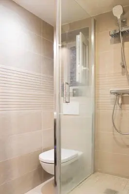 Salle de bains dans l'établissement bright studio with balcony quiet location