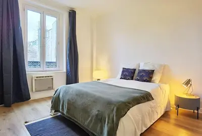 Un ou plusieurs lits dans un hébergement de l'établissement 38m2 Apt near Eiffel Tower 1mn to metro N15-6