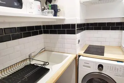 Cuisine ou kitchenette dans l'établissement 38m2 Apt near Eiffel Tower 1mn to metro N15-6