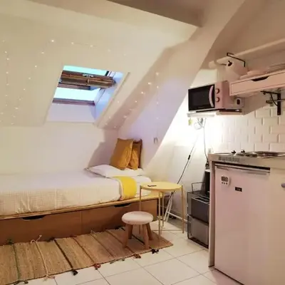 Top roof view studio with elevator 1mn St Germain