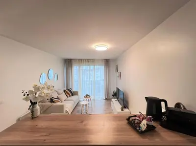 Coin salon dans l'établissement T2 Paris - Stade de France Parking Gratuit, RER