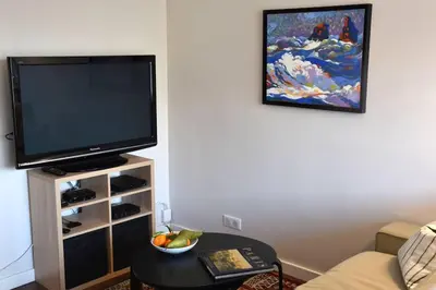 Télévision ou salle de divertissement dans l'établissement Elégant et lumineux à 500 m Paris Expo Porte de Versailles