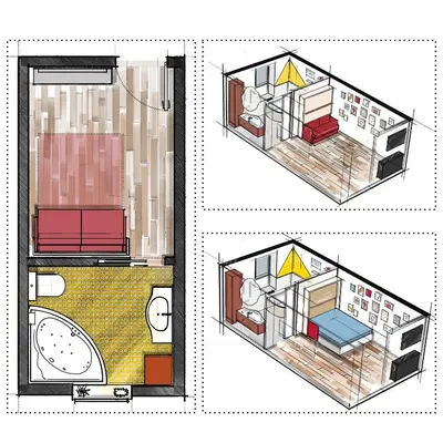 Un ou plusieurs lits dans un hébergement de l'établissement Relais Cocorico - Cocon proche tour Eiffel avec baignoire Balnéo