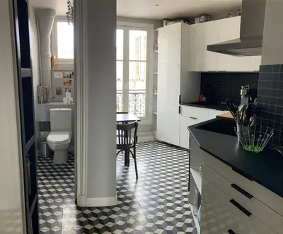 Plan de l'établissement Appart 54m2 quartier Jourdain 75020 etage 5 sans ascenseur