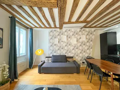 Télévision ou salle de divertissement dans l'établissement Urban Flat 97 - Spacious 1 Bedroom in Paris