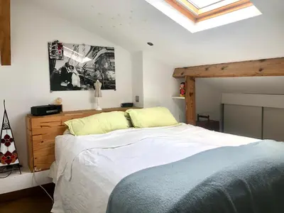 Un ou plusieurs lits dans un hébergement de l'établissement Duplex atypique proche Montparnasse & parc expositions
