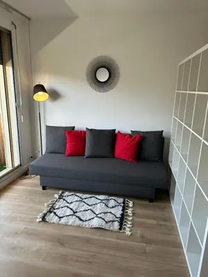 Coin salon dans l'établissement Hermoso apartamento a 10 minutos De la Torre Eiffel