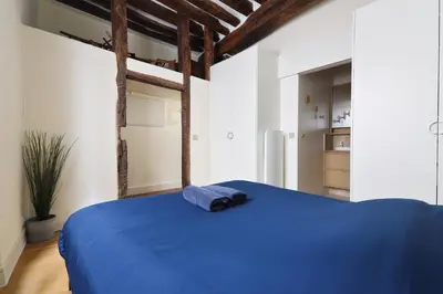 Un ou plusieurs lits dans un hébergement de l'établissement Appartement Quartier Panthéon 2 Free Netflix
