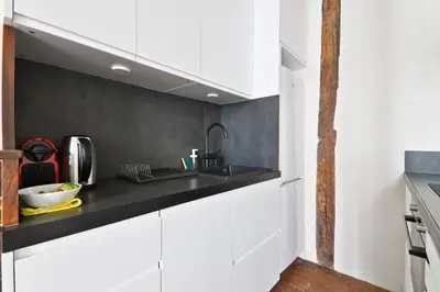 Cuisine ou kitchenette dans l'établissement Appartement Quartier Panthéon 2 Free Netflix