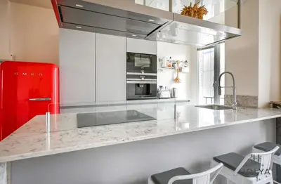 Cuisine ou kitchenette dans l'établissement Proche Paris - Le Moderne - 18MC