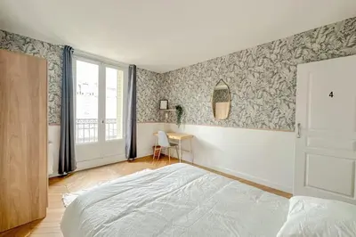 Un ou plusieurs lits dans un hébergement de l'établissement Flexliving - room - Septembre