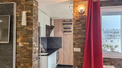 Cuisine ou kitchenette dans l'établissement Appartement convivial pour séjourner