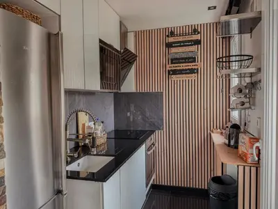 Cuisine ou kitchenette dans l'établissement Appartement convivial pour séjourner