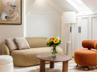 Coin salon dans l'établissement Merveil - Luxury Suite - Champs Elysees - St Cyr I