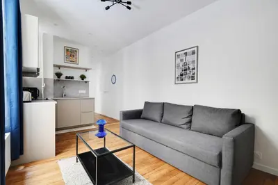Cuisine ou kitchenette dans l'établissement Charming apartment -1BR-4P- Gare Montparnasse
