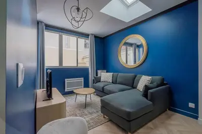 Coin salon dans l'établissement Appartement au cœur du 11ème Quartier Oberkampf