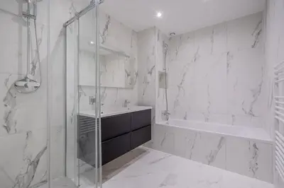 Salle de bains dans l'établissement Appartement au cœur du 11ème Quartier Oberkampf