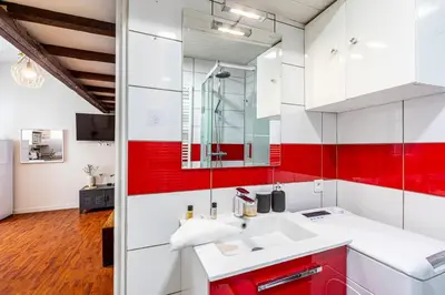 Cuisine ou kitchenette dans l'établissement GuestReady - Havre de paix près de Montmartre